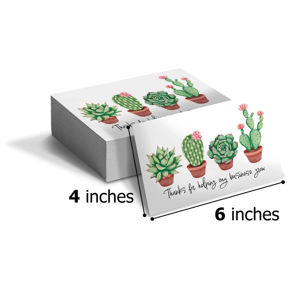 Succulents 4x6 Insert Cards Pack of 25 - Picture 2 of 4